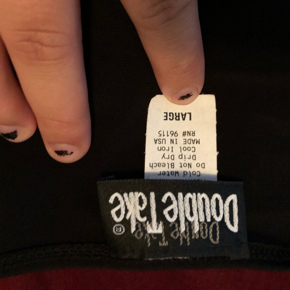 Double take black tank top